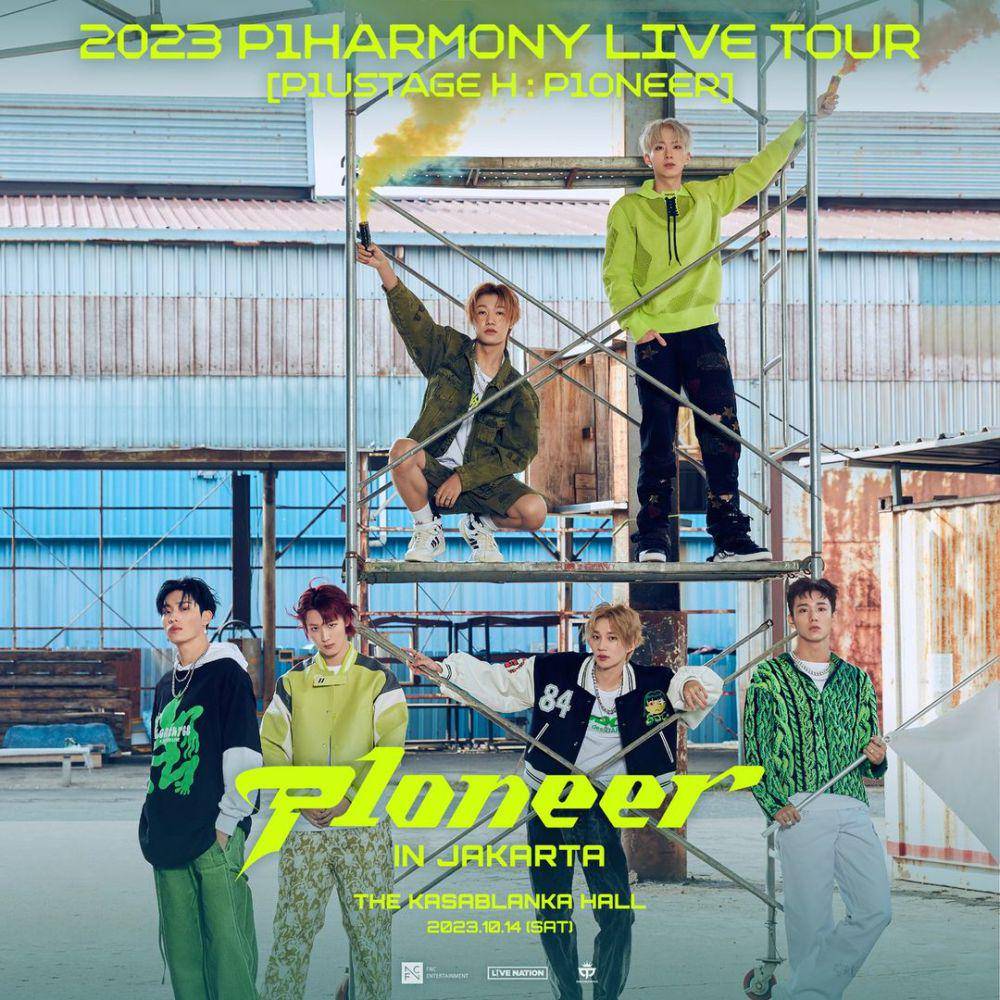 poster tur konser P1HARMONY LIVE TOUR [P1USTAGE H:P1ONEER] IN JAKARTA (instagram.com/mecimapro)
