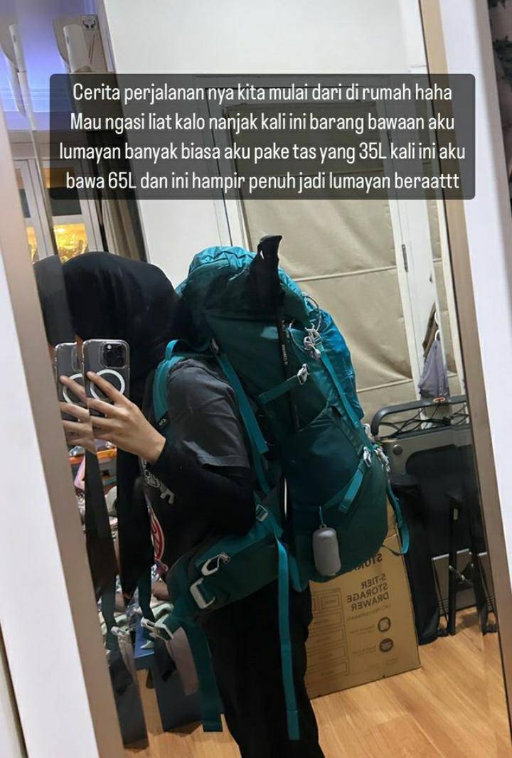 potret mendaki Dara Arafah (instagram.com/daraarafah)