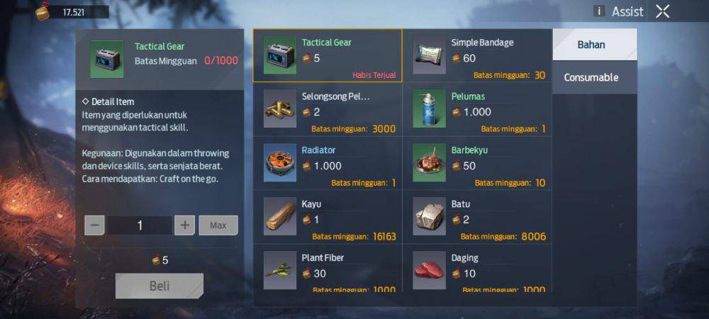 tactical gear (dok. Tencent Games/Garena Undawn)