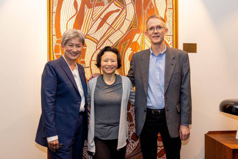 Kepulangan Cheng Lei ke Australia. (twitter.com/Senator Penny Wong)