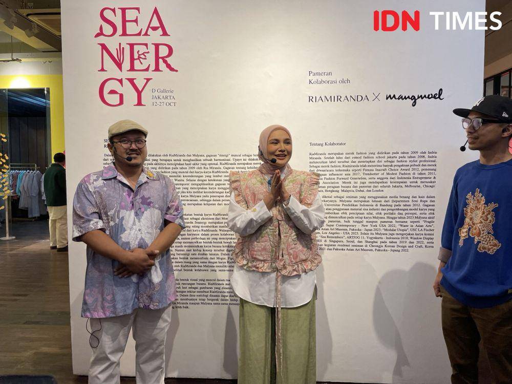 Press Conference RiaMiranda X Mulyana 'Seanergy'. (12/10/23) (IDN Times/Dina Fadillah Salma)