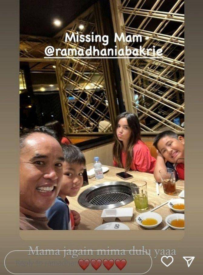 Ibu Nia Ramadhani sakit (Instagram.com/ramadhaniabakrie)