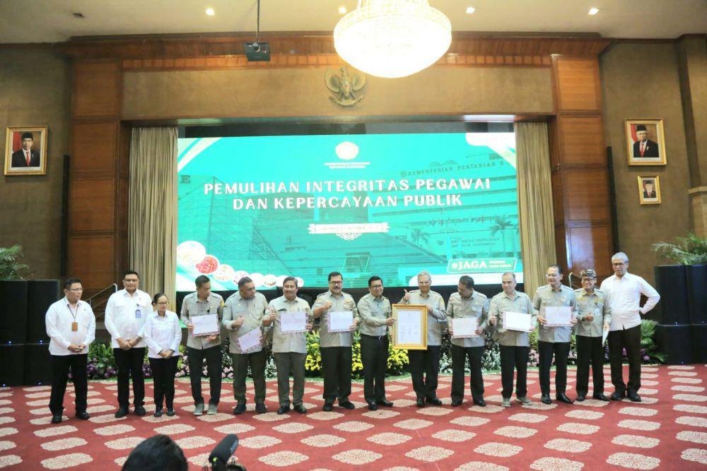 Pejabat Kementan Teken Pakta Integritas Zero Tolerance for Integrity