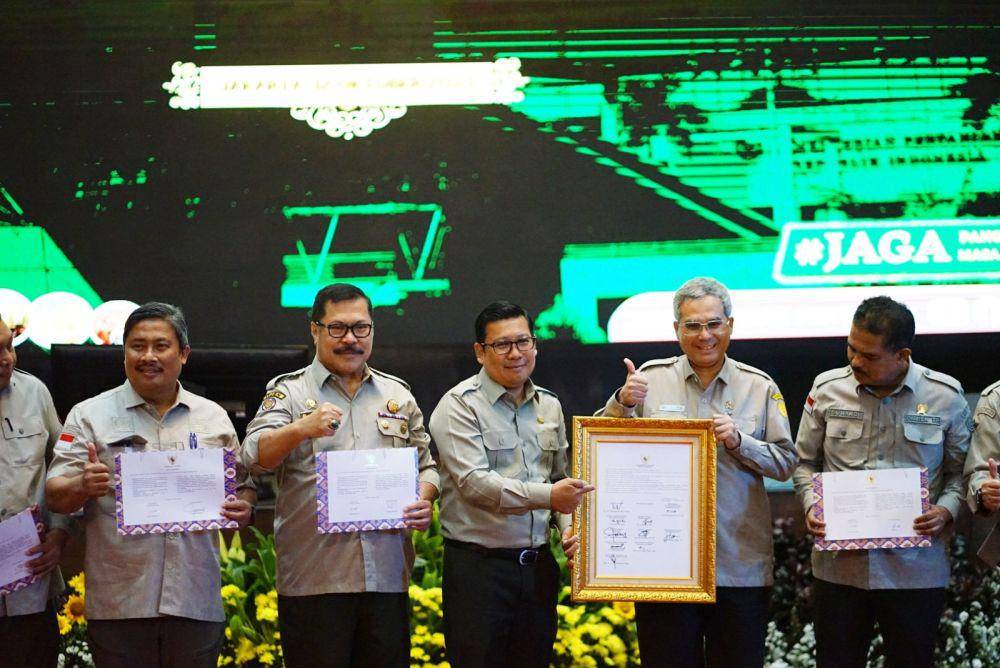 Kementerian Pertanian (Kementan) menggelar kegiatan penandatangan pakta integritas yang digelar di Kantor Kementan, Kamis (12/10). (dok. Kementan)