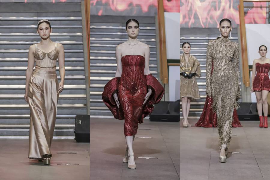 Koleksi FLAMES dari Julianto yang diperagakan di During Milan Fashion Week 2023. (dok. TIM MUARA BAGDJA)
