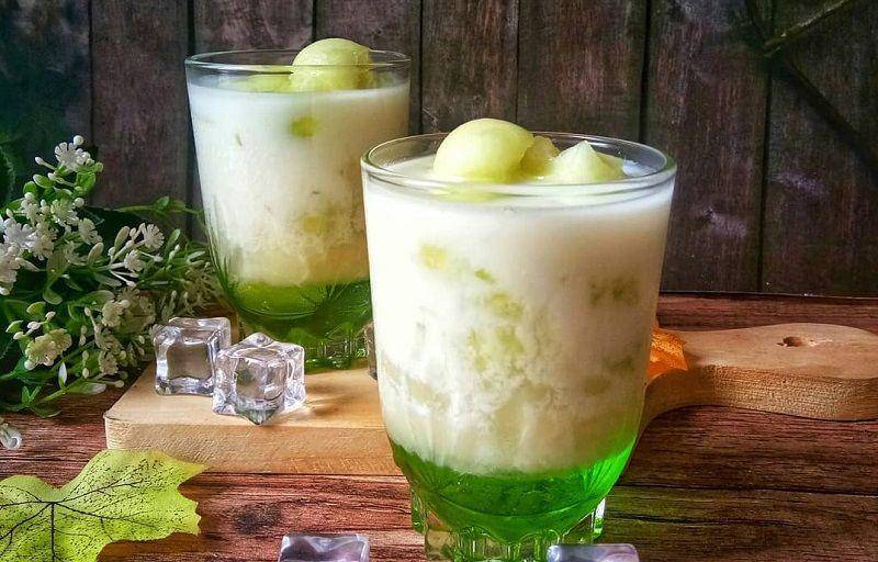 ilustrasi resep es melon susu yakult (instagram.com/bekal_pelangi)
