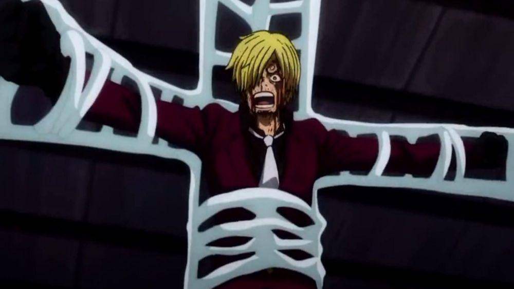 Sanji disandera oleh Black Maria. (dok. Toei Animation/One Piece)