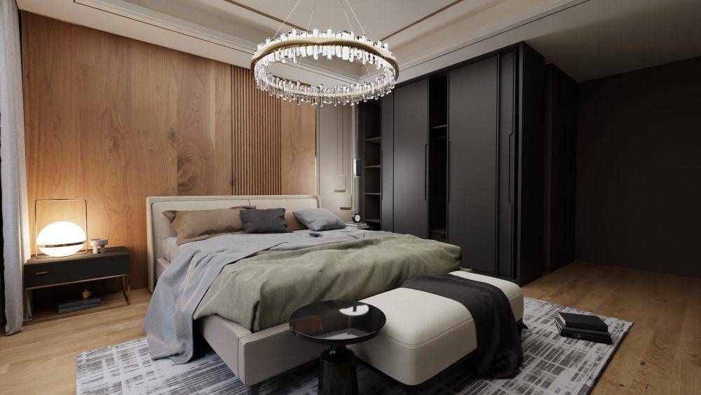 ide desain kamar cowok nuansa hitam dan abu-abu (unsplash.com/dada_design)