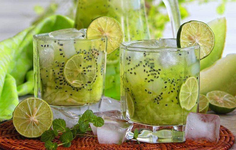 ilustrasi resep es melon biji selasih (facebook.com/Resep Aneka Jajan Pasar)