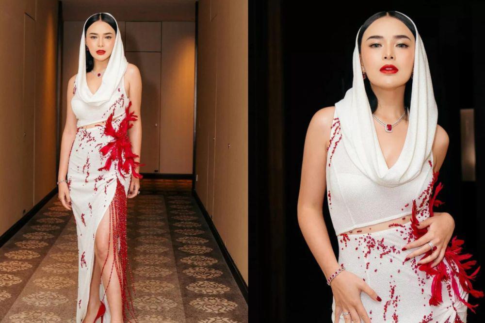 10 Potret Amanda Manopo di Gala Premiere Film Indigo, Elegan!