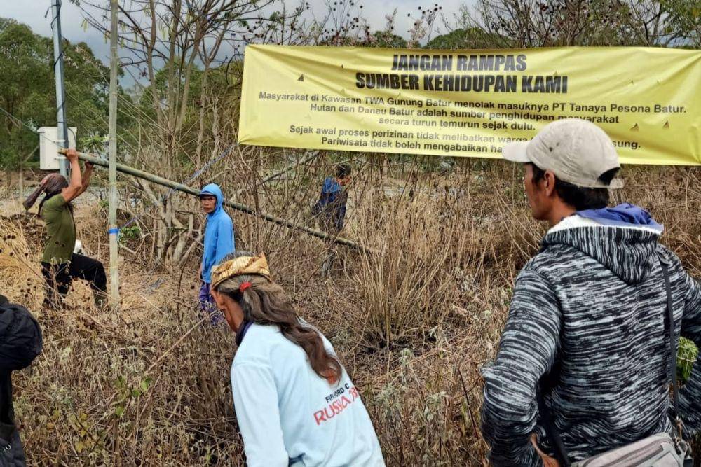 Proyek di kawasan Taman Wisata Alam Gunung Batur Bukit Payang, Kabupaten Bangli. (Dok.YLBHI LBH Bali)