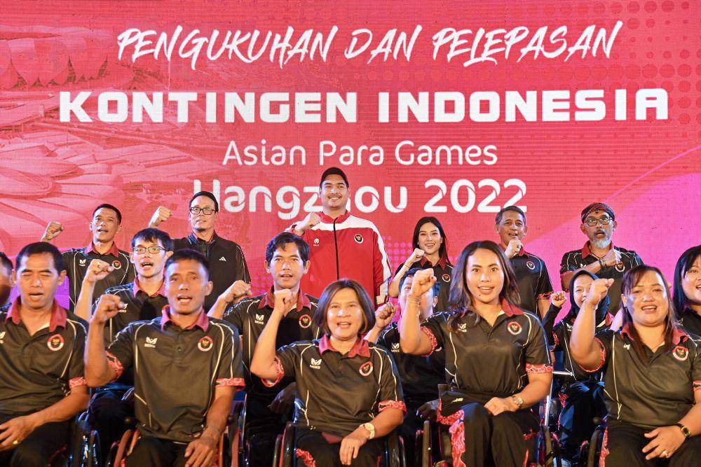 Pengukuhan dan pelepasan kontingen Indonesia untuk Asian Para Games 2022 Hangzhou (dok. NPC Indonesia)