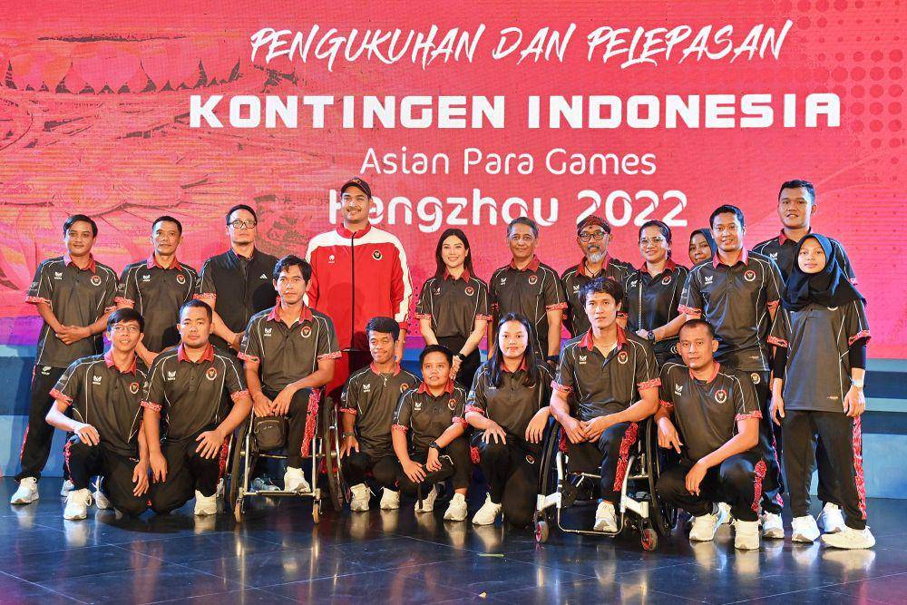 Pengukuhan dan pelepasan kontingen Indonesia untuk Asian Para Games 2022 Hangzhou (dok. NPC Indonesia)
