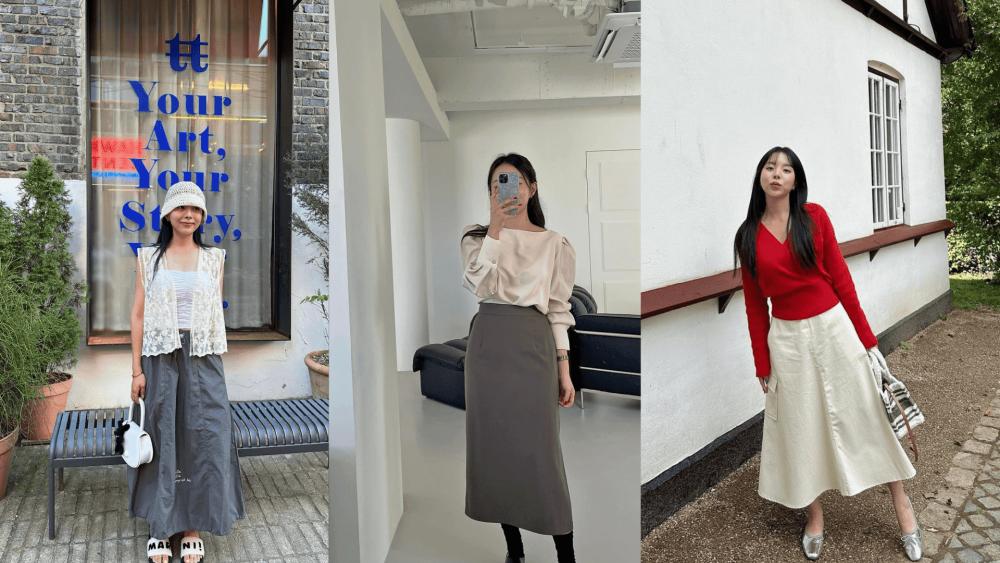 11 Ide Mix and Match Midi Skirt ala Mejiwoo yang Catchy!