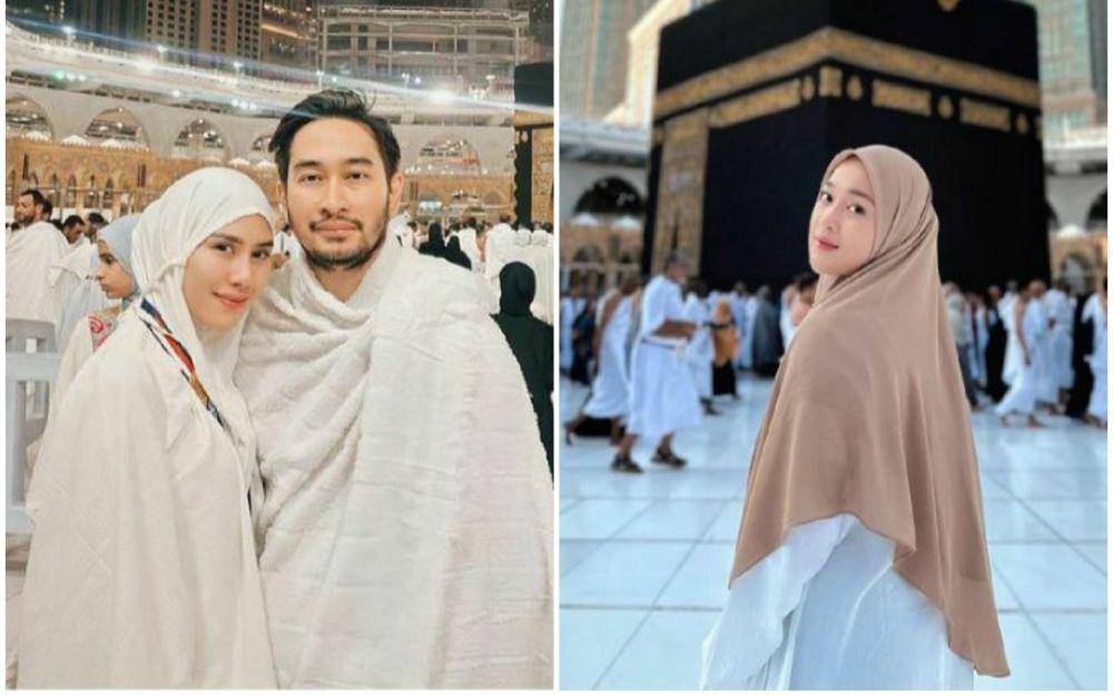 potret Syahnaz dan Jeje umrah diawal Oktober 2023 (instagram.com/syahnazs) | potret Ririe Fairus tunaikan umrah diawal Oktober 2023 (instagram.com/ririe_fairus)