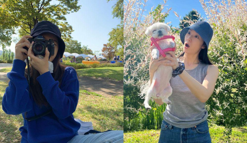 10 Inspirasi Mix and Match Topi ala Krystal Jung, Comfy buat Liburan!
