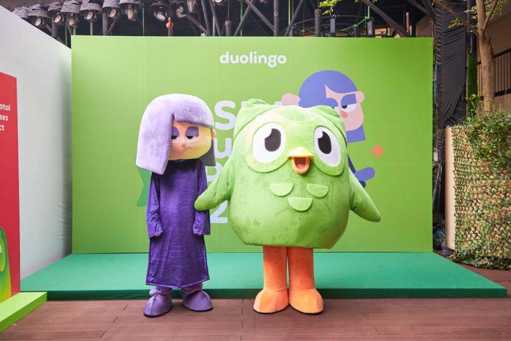 potret maskot Duolingo di SEA Duocon Party 2023 (dok. Duolingo)