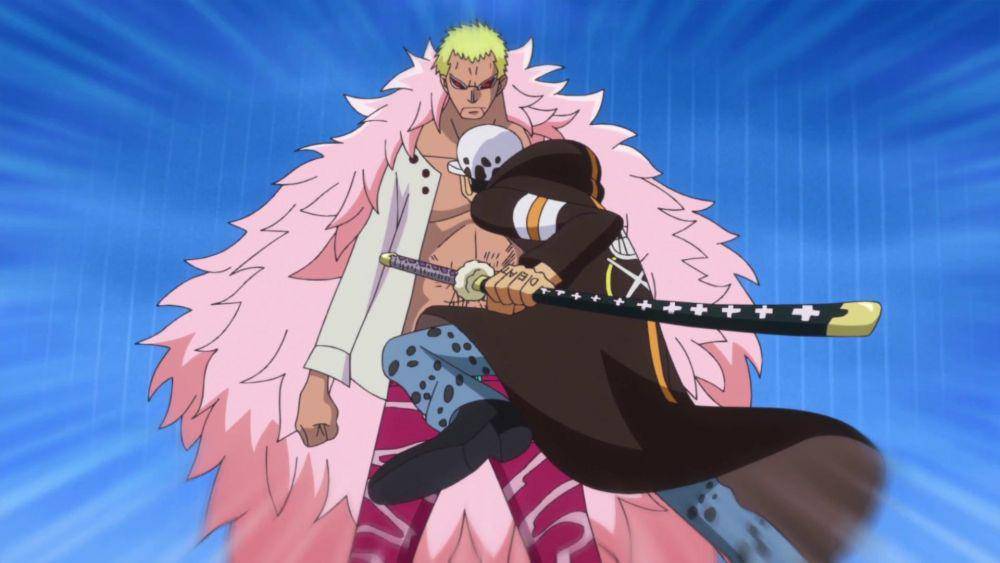Doflamingo dan Law. (Dok. Toei Animation/One Piece)