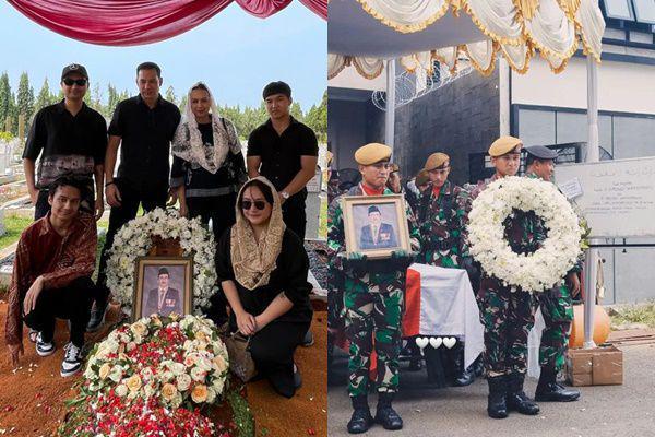 7 Potret Pemakaman Ayah Ira dan Ari Wibowo, Digelar Secara Militer