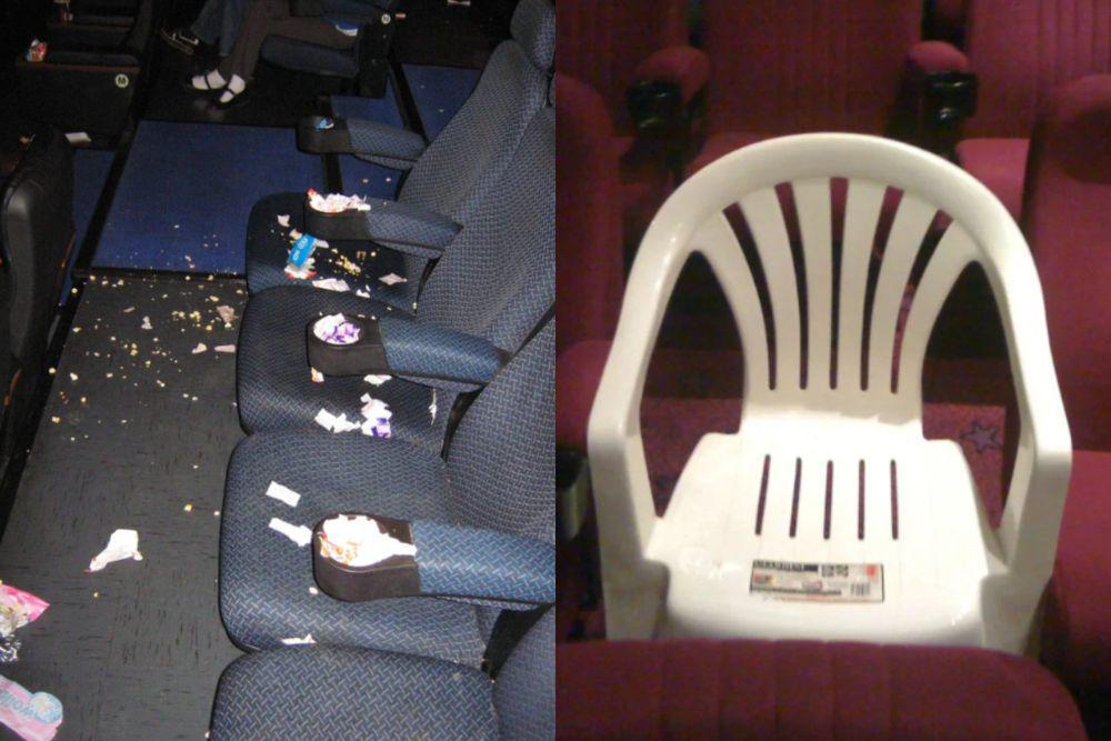 8 Potret Kursi Bioskop yang Bikin Kesal, Ada yang Super Kotor!