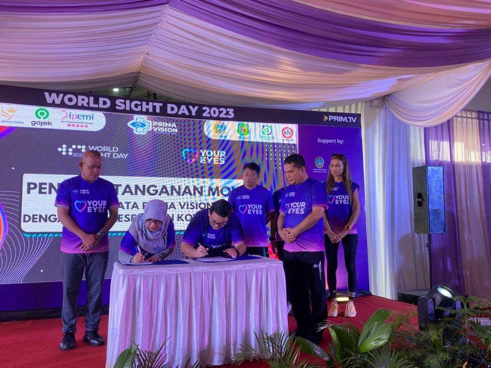 Penandatangan MoU antara BPJS Kesehatan Medan dengan RS Mata Prima Vision Medan sebagai provider BPJS Kesehatan per 1 Oktober 2023 (Dok. IDN Times)