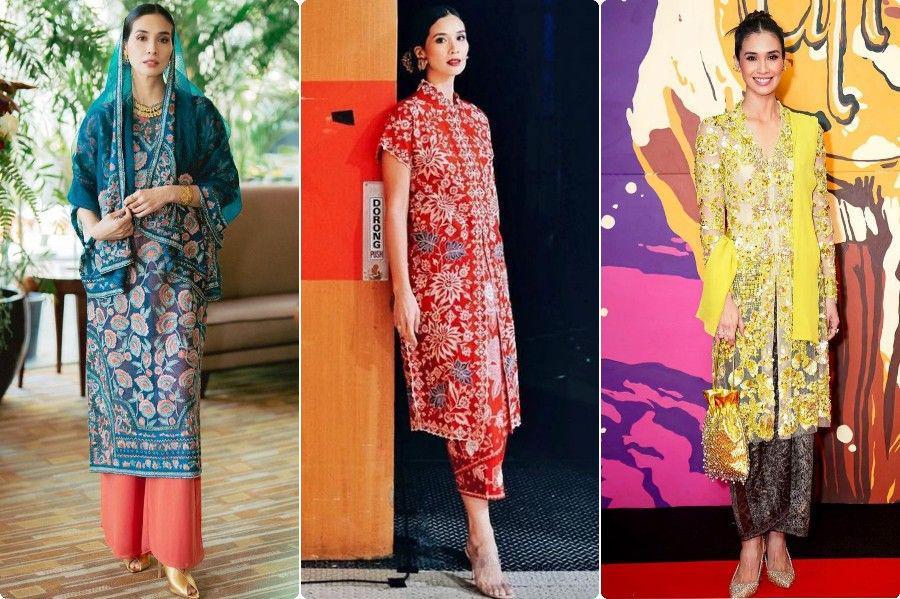 7 Koleksi Outfit Batik ala Marsha Timothy, Elegan Dipakai ke Pesta