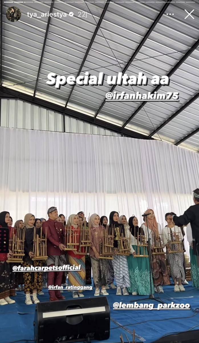 potret Irfan Hakim dapat kejutan ulang tahun di kebun binatang (Instagram.com/tya_ariestya)