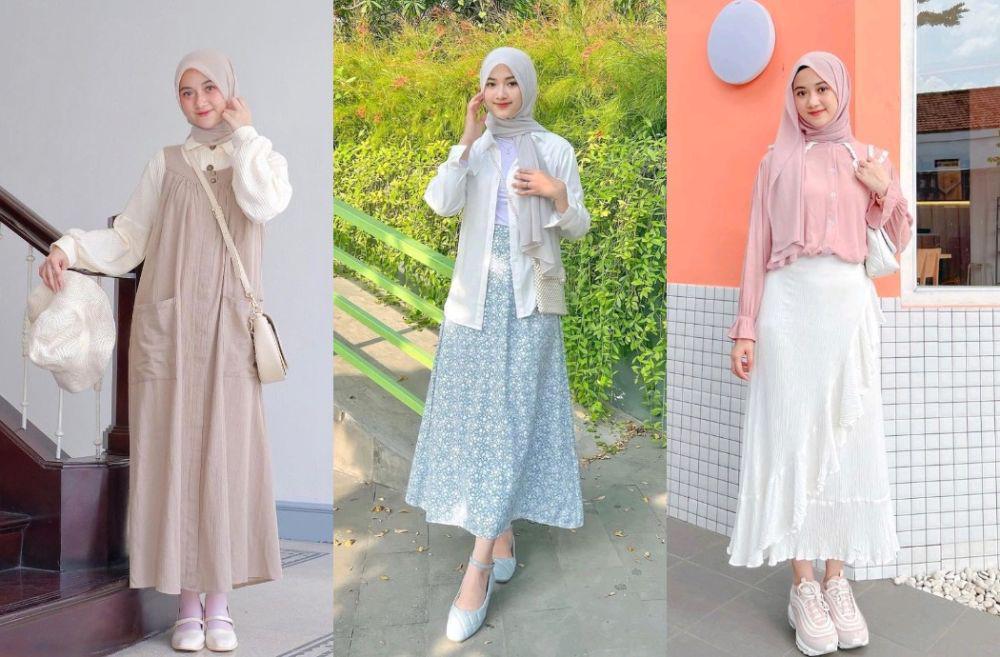 10 Inspirasi Gaya Hijab Korean Look Adellia Halim, Anggun Menawan