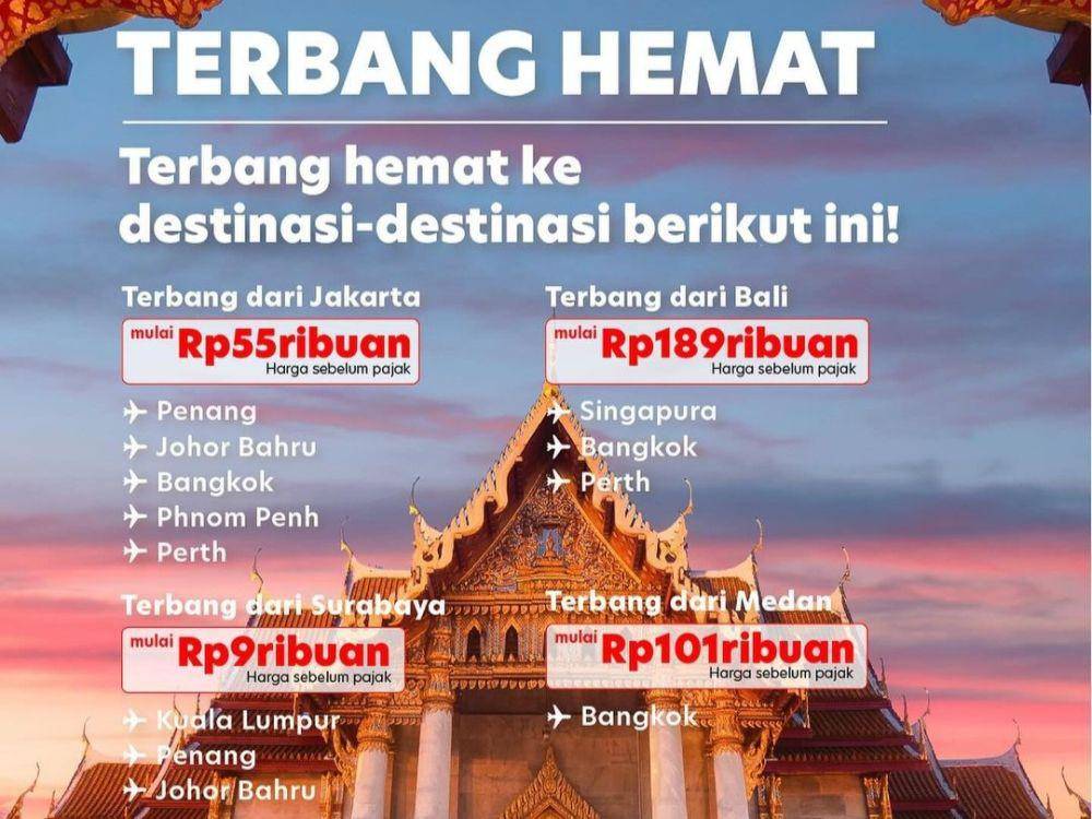 Promo tiket AirAsia (instagram.com/flyairasia.id)