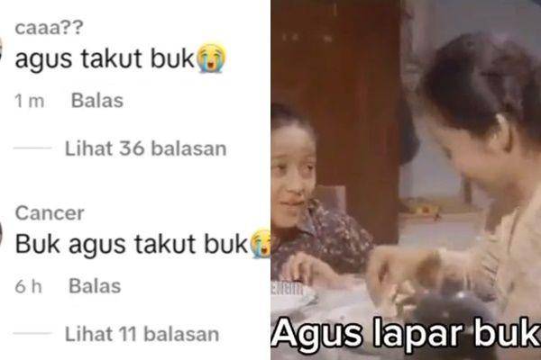 Agus takut buk viral (x.com/convomfs | dok. Jati Film Jaya/Rahasia Seorang Ibu)