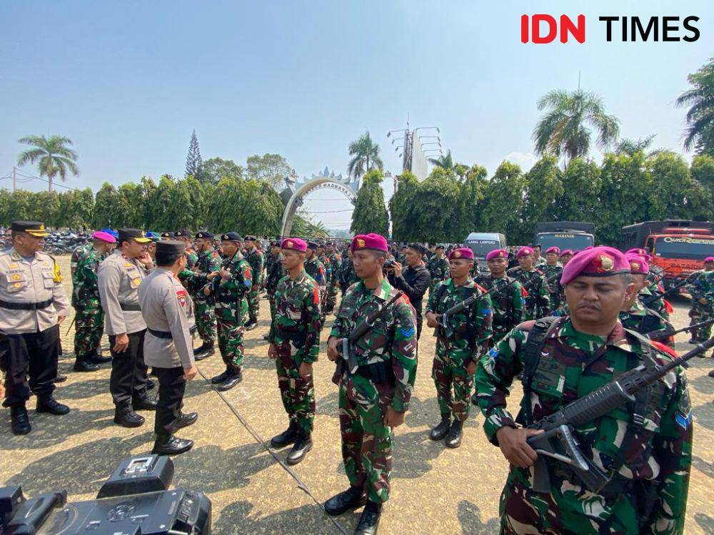 Mantap Brata Krakatau 2023 di Lapangan Korpri, Selasa (17/10/2023). (IDN Times/Tama Yudha Wiguna).