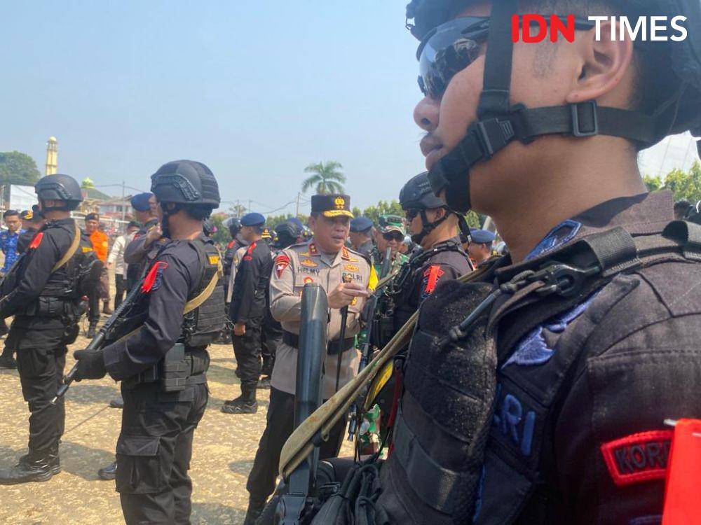 Mantap Brata Krakatau 2023 di Lapangan Korpri, Selasa (17/10/2023). (IDN Times/Tama Yudha Wiguna).