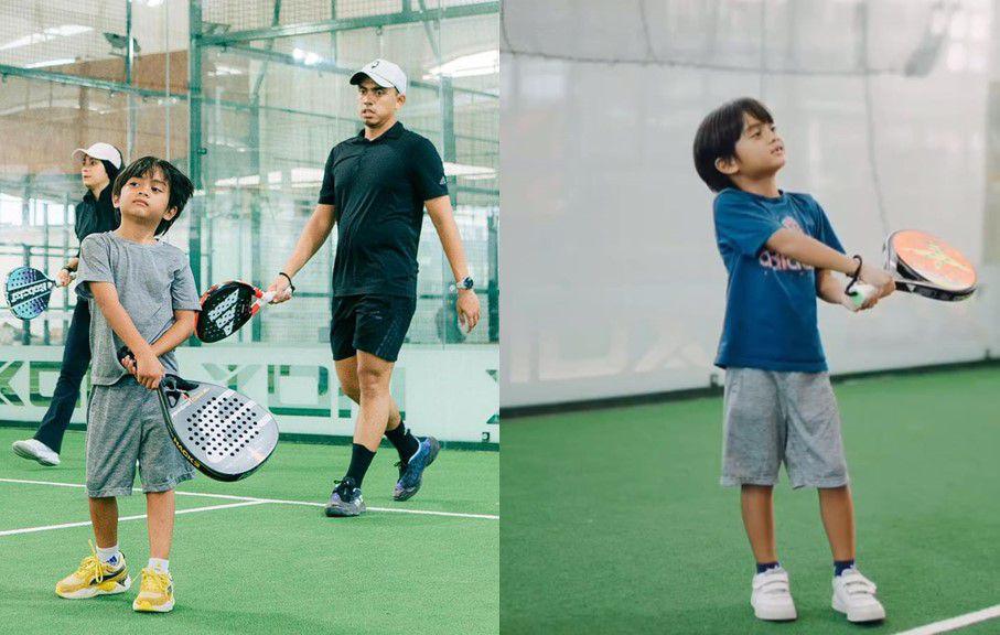 7 Foto Gemas Sekala Main Padel, Anak Ayudia Energik Banget!