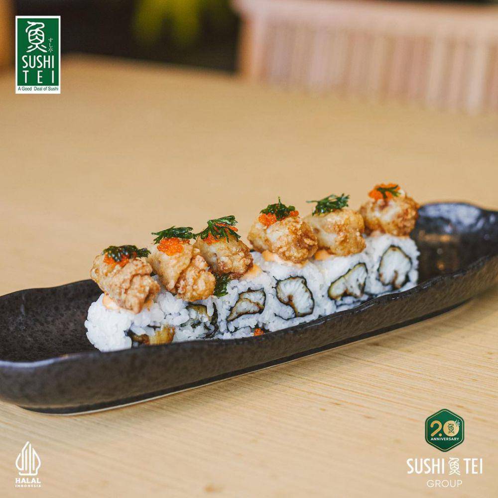 menu sushi di Sushi Tei. (instagram.com/sushiteiindonesia)