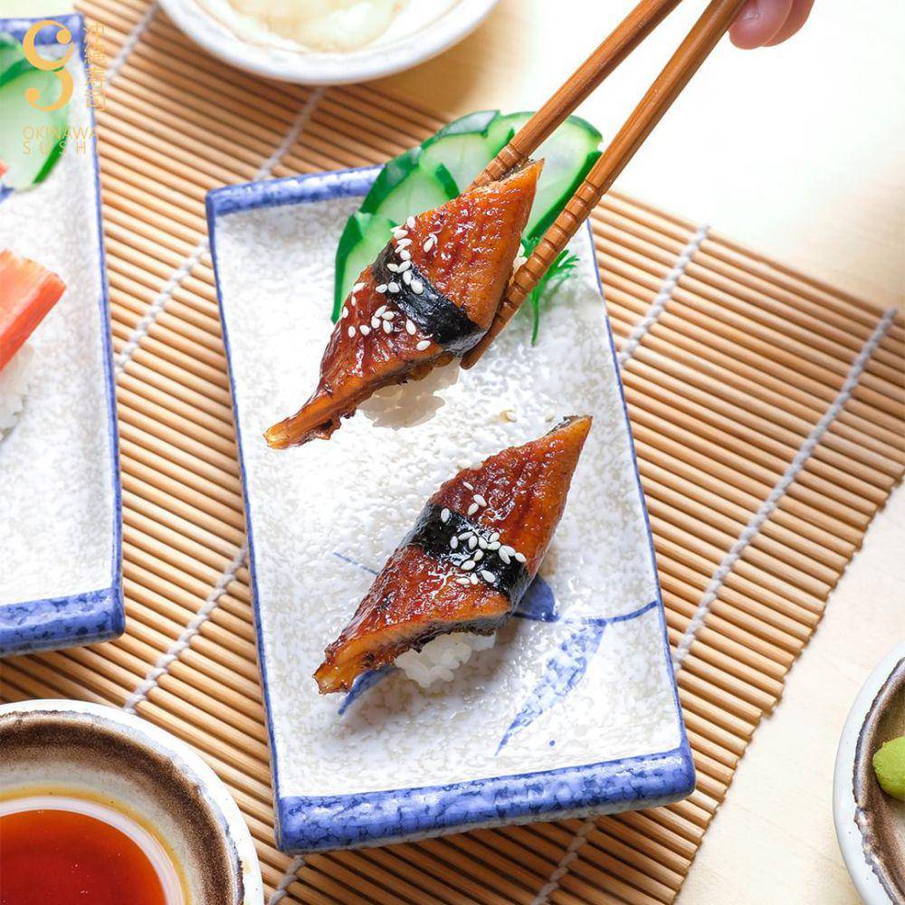 menu sushi di Okinawa Sushi. (instagram.com/okinawasushi_pakuwonmall)