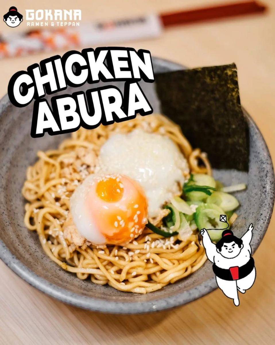 menu ramen di Gokana Resto dan Teppan. (instagram.com/gokanaresto)