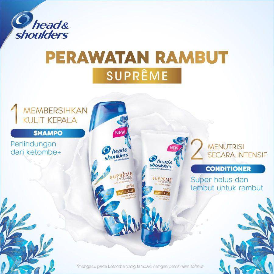 Head & Shoulders Shampoo Supreme Moisture (tokopedia.com/pgofficialstore)