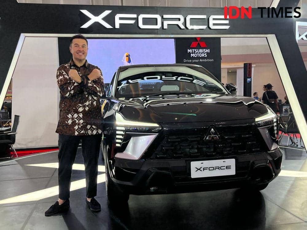 Mitsubishi XForce dipamerkan di ajang GIIAS Semarang 2023 di Marina Convention Center, 18-22 Oktober 2023. (IDN Times/Anggun Puspitoningrum)
