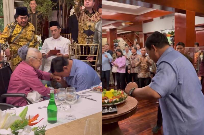 Prabowo Subianto rayakan ulang tahun di kediamannya. (instagram.com/mastercorbuzier)