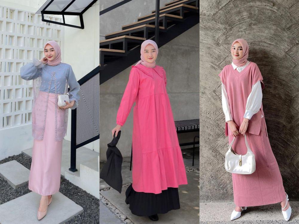 10 Referensi OOTD Pink ala Selebgram Ingrid Yulika, Terlihat Manis