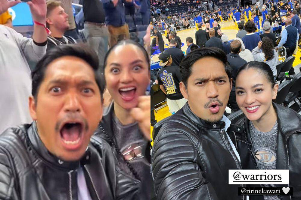 potret Ibnu Jamil dan Ririn Ekawati nonton NBA (instagram.com/ibnujamilo)