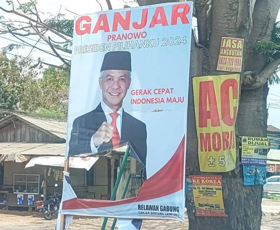 PDIP Lampung Bakal Polisikan Aksi Perusakan Baliho Ganjar Pranowo
