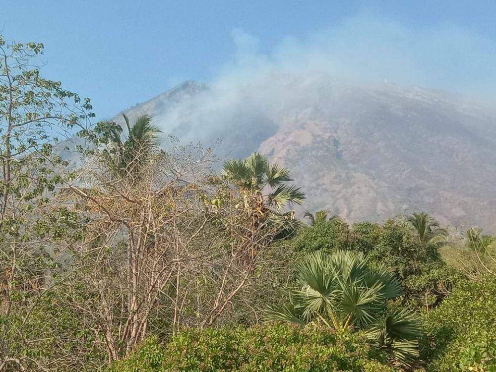 Kebakaran di lereng Gunung Agung. (Dok.IDNTimes/BPBD Karangasem)