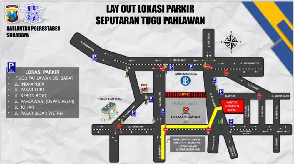 Catat, Pengalihan Lalu Lintas Hari Santri di Surabaya