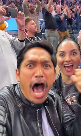 potret Ibnu Jamil dan Ririn Ekawati nonton NBA (instagram.com/ibnujamilo)
