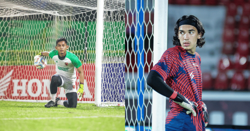 Kiper PSM Makassar, Reza Arya Pratama - Kiper Arema FC, Julian Schwarzer (Kolase Berbagai Sumber)