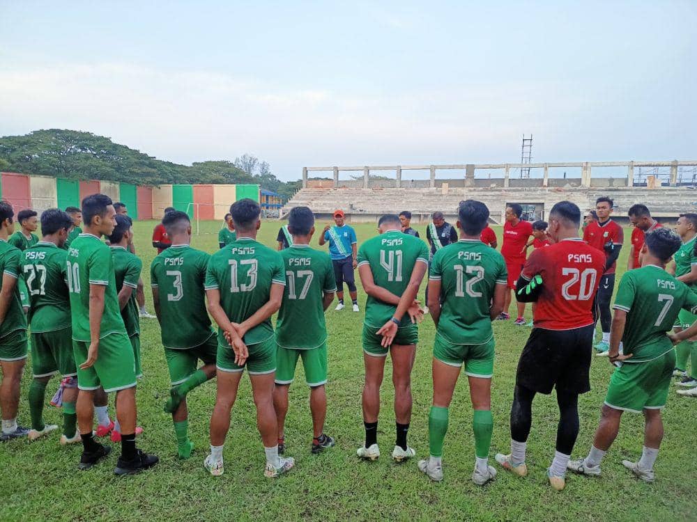 Skuat PSMS saat berlatih di Stadion Mini Pancing (Dok.PSMS)