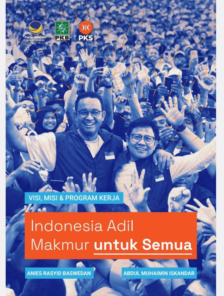 Cover depan visi-misi Anies Baswedan-Muhaimin Iskandar. (Tangkapan layar visi-misi)