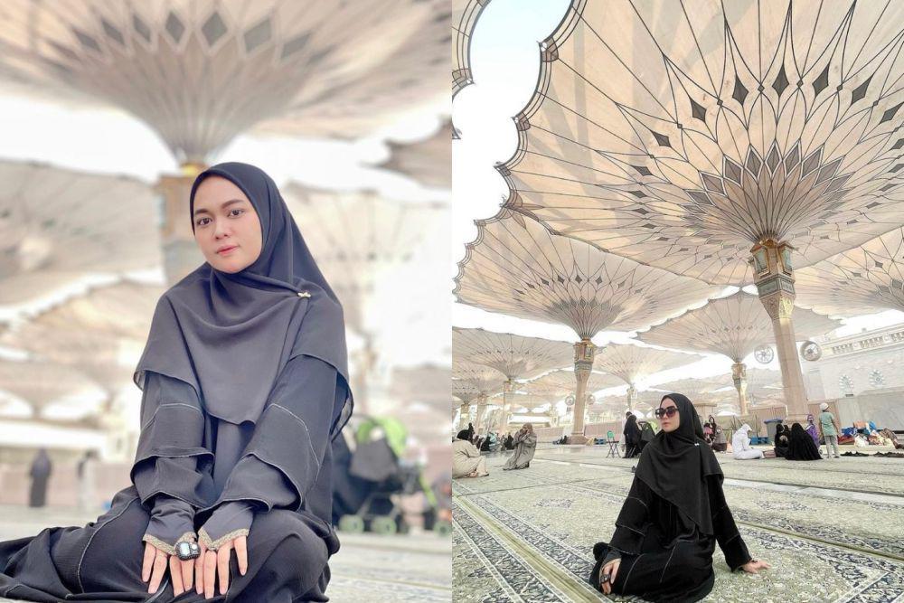 9 Potret Anisa Rahman Eks Sabyan Gambus saat Umrah, Fokus Beribadah!