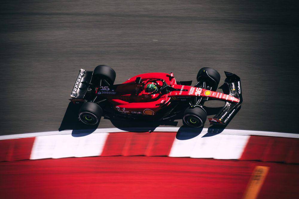 Charles Leclerc saat menjalani pekan balap GP Amerika Serikat 2023. (twitter.com/ScuderiaFerrari)